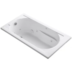 Kohler Devonshire Collection 60" Drop In Jetted Whirlpool Bath Tub with Reversible Drain