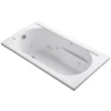 Kohler Devonshire Collection 60" Drop In Jetted Whirlpool Bath Tub with Reversible Drain