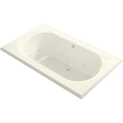 Kohler Memoirs 72" Drop In Acrylic Experience Tub with Center Drain, Overflow and Custom Pump Location