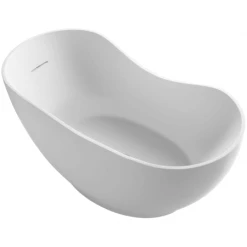 Kohler Abrazo 66" Free Standing Resin Soaking Tub with Center Drain, Drain Assembly and Overflow