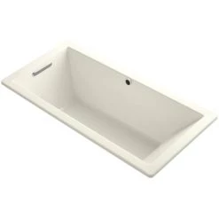 Kohler Underscore 66" Soaking Tub with Reversible Drain and Bask Heating Technology