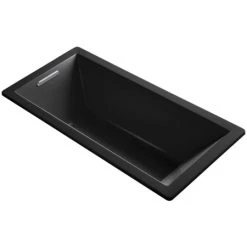 Kohler Underscore Rectangle 66" Drop In Acrylic Air Tub with Reversible Drain and Overflow