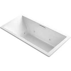 Kohler Underscore 72" Drop In, Undermount Acrylic Experience Tub with Center Drain and Overflow