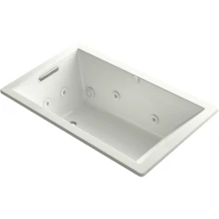 Kohler Underscore 60" Drop In Acrylic Experience Tub with Left, Reversible, Right Drain and Overflow