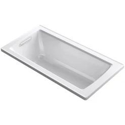 Kohler Archer 60" Drop In Acrylic Soaking Tub with Reversible Drain and Overflow
