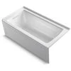 Kohler Archer 60" Alcove Soaking Bath with Left Drain and Bask