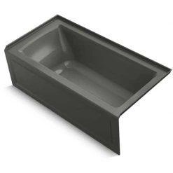Kohler Archer 60" Alcove Soaking Bath with Right Drain and Bask