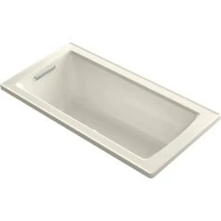 Kohler Archer 60" Drop In Acrylic Air Tub with Reversible Drain and Overflow - Comfort Depth Technology