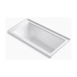 Kohler Archer 60" Three Wall Alcove Acrylic Air Tub with Right Drain and Overflow - Comfort Depth Design