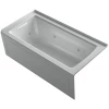 Kohler Archer 60" Three Wall Alcove Jetted Whirlpool Bath Tub - Left Drain