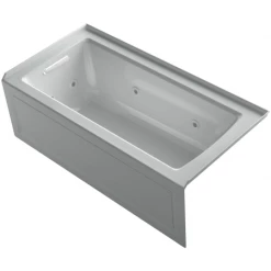 Kohler Archer 60" Three Wall Alcove Jetted Whirlpool Bath Tub - Left Drain