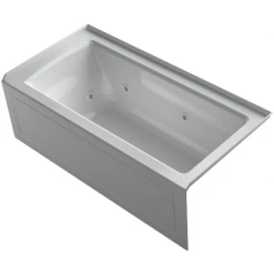 Kohler Archer 60" Three Wall Alcove Jetted Whirlpool Bath Tub - Right Drain