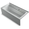 Kohler Archer 66" Three Wall Alcove Soaking Tub with Left Drain and Bask
