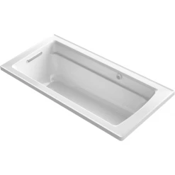 Kohler Archer 66" Drop In Acrylic Air Tub with Reversible Drain and Overflow - Comfort Depth Design