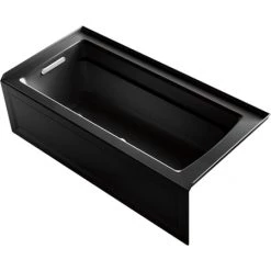 Kohler Archer 66" Three Wall Alcove Acrylic Air Tub with Left Drain and Overflow - Comfort Depth Design and Bask Heated Surface Technology