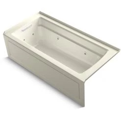 Kohler Archer 66" Three Wall Alcove Whirlpool Tub with Left Drain