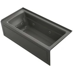 Kohler Archer 66" Three Wall Alcove Acrylic Whirlpool Tub with Right Drain and Overflow