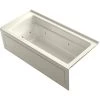 Kohler Archer 66" Three Wall Alcove Acrylic Whirlpool Tub with Right Drain and Overflow