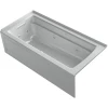 Kohler Archer 66" Three Wall Alcove Acrylic Air / Whirlpool Tub with Left Drain and Overflow