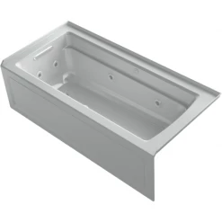 Kohler Archer 66" Three Wall Alcove Acrylic Air / Whirlpool Tub with Left Drain and Overflow