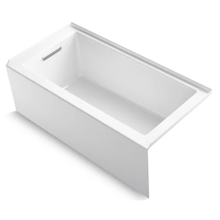 Kohler Underscore 60" Soaking Bathtub for Three Wall Alcove Installation with Left Hand Drain