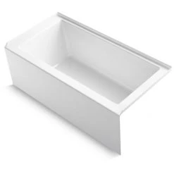 Kohler Underscore 60" Soaking Bathtub for Three Wall Alcove Installation with Right Hand Drain