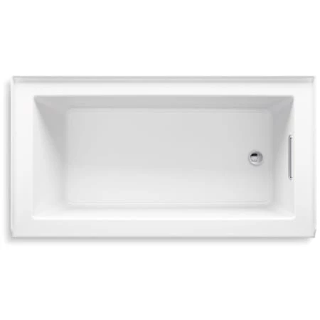 Kohler Underscore 60" Acrylic Soaking Bathtub for Three Wall Alcove Installation with Right Drain, Integral Apron and Flange - Overflow Not Included - Image 3