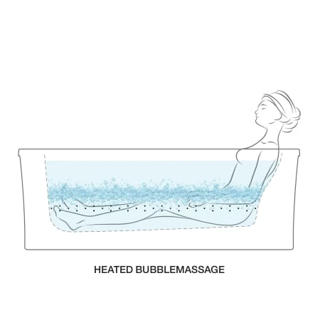 Kohler Stargaze 72" Free Standing Acrylic Air Tub with Center Drain and Overflow - Comfort Depth Design - Image 2