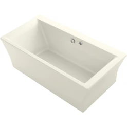 Kohler Stargaze 72" Free Standing Acrylic Air Tub with Center Drain and Overflow - Bask Heated Surface Technology