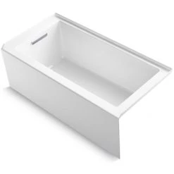 Kohler Underscore 60" X 30" Alcove Soaking Bathtub with Integral Apron, Integral Flange, and Left-Hand Drain