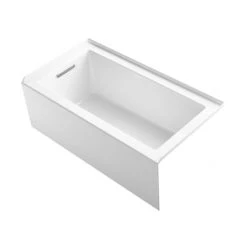 Kohler Underscore 60" Soaking Bathtub for Three Wall Alcove Installation with Left Drain and 68 Gallon Water Capacity
