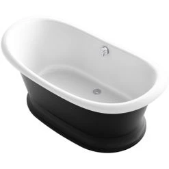 Kohler Artifacts 66" Free Standing Cast Iron Soaking Tub with Center Drain - Base Sold Separately
