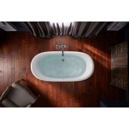 Kohler Artifacts 66" Free Standing Cast Iron Soaking Tub with Center Drain - Base Sold Separately - Image 5