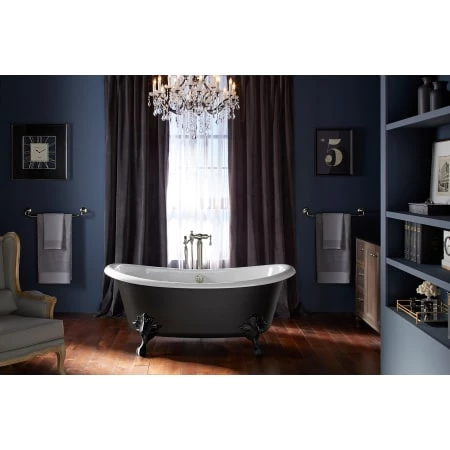 Kohler Artifacts 66" Free Standing Cast Iron Soaking Tub with Center Drain - Base Sold Separately - Image 6