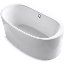 Kohler Sunstruck 60" Soaking Bathtub for Freestanding Installations with Center Drain