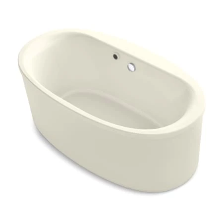 Kohler Sunstruck 60" Free Standing Soaking Tub with Center Drain, Bask Heated Surface and Straight Shroud