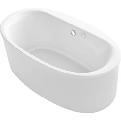 Kohler Sunstruck 61" Free Standing Acrylic Air Tub with Center Drain and Overflow