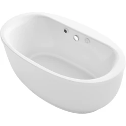 Kohler Sunstruck 61" Free Standing Acrylic Air Tub with Center Drain and Overflow