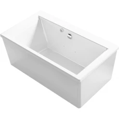 Kohler Stargaze 61" Free Standing Acrylic Air Tub with Center Drain and Overflow