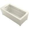 Kohler Archer 68" Free Standing Acrylic Air Tub with Reversible Drain, Overflow and Arm Rests