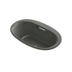 Kohler Underscore 60" Drop In or Undermount Acrylic Soaking Tub with Center Drain and Bask Heating Technology