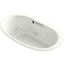 Kohler Underscore 60" Drop In, Undermount Acrylic Experience Tub with Center Drain and Overflow