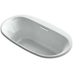 Kohler Underscore Oval 66" Drop In Acrylic Air Tub with Center Drain and Overflow
