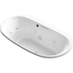 Kohler Underscore 66" Drop In Acrylic Experience Tub with Center Drain and Overflow