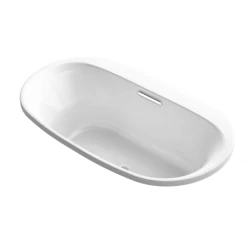 Kohler Underscore 66" Drop In or Undermount Acrylic Soaking Tub with Center Drain, VibrAcoustic, and Bask Heating Technology