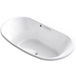 Kohler Underscore Oval 72" Drop In Acrylic Air Tub with Center Drain and Overflow