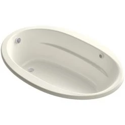 Kohler Sunward 66" Drop In Acrylic Air Tub with Reversible Drain and Overflow