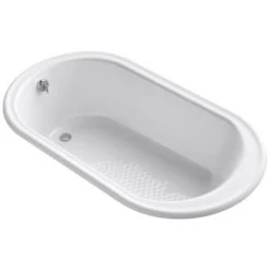 Kohler Iron Works Collection 66" Drop In Cast Iron Bath Tub with Reversible Drain