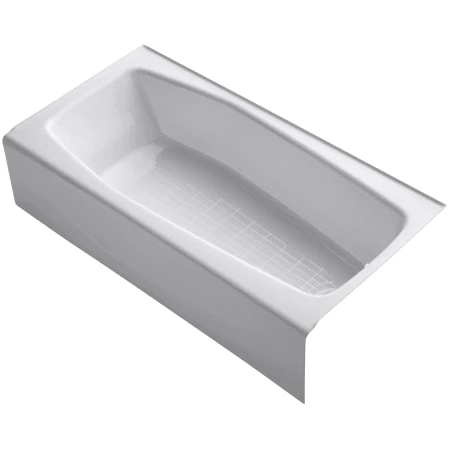 Kohler Villager Collection 60" Cast Iron Soaking Bathtub for Three Wall Alcove Installations with Right Hand Drain