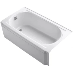 Kohler Memoirs Collection 60" Cast Iron Three Wall Alcove Soaking Bathtub with Left Hand Drain